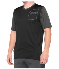 JERSEY 100% RIDECAMP SHORT SLEEVE BLACK/CHARCOAL