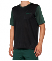 JERSEY 100% RIDECAMP SHORT SLEEVE BLACK/FOREST GREEN