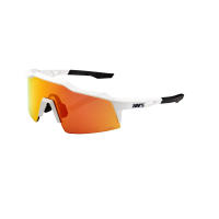 LENTES CICLISMO 100% SPEEDCRAFT SL - SOFT TACT OFF WHITE - HIPER RED MULTILAYER MIRROR LENS