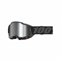 ANTIPARRA 100% ACCURI 2 GOGGLE BLACK - MIRROR SILVER LENS