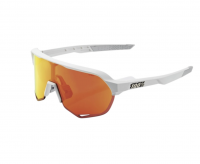 LENTES CICLISMO 100% S2 - SOFT TACT OFF WHITE - HIPER RED MULTILAYER MIRROR LENS