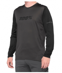 JERSEY 100% RIDECAMP LONG SLEEVE BLACK/CHARCOAL