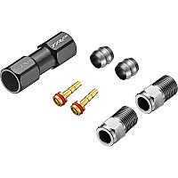 TRP 5.0MM HOSE COUPLER WITH OLIVES (2), BARBS (2), AND COMPRESSION NUTS (2)