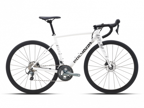 BICICLETA RUTA POLYGON STRATTOS S4D WHITE/BLK