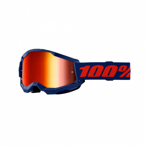 ANTIPARRA 100% STRATA 2 GOGGLE NAVY - MIRROR RED LENS