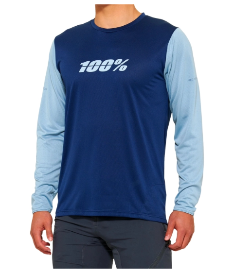 JERSEY 100% RIDECAMP LONG SLEEVE NAVY/SLATE