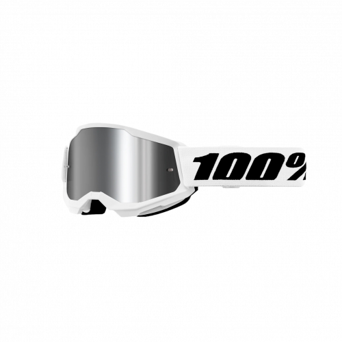 ANTIPARRA 100% STRATA 2 GOGGLE WHITE - MIRROR SILVER LENS