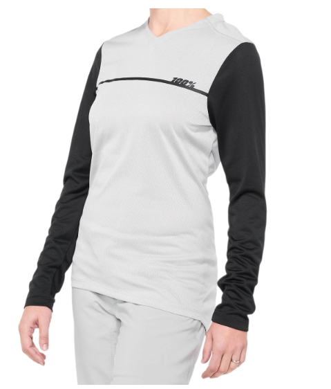 JERSEY 100% RIDECAMP MUJER LONG SLEEVE GREY/BLACK