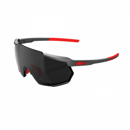 LENTES CICLISMO 100% RACETRAP 3.0 - MATTE GUNMETAL - BLACK MIRROR LENS