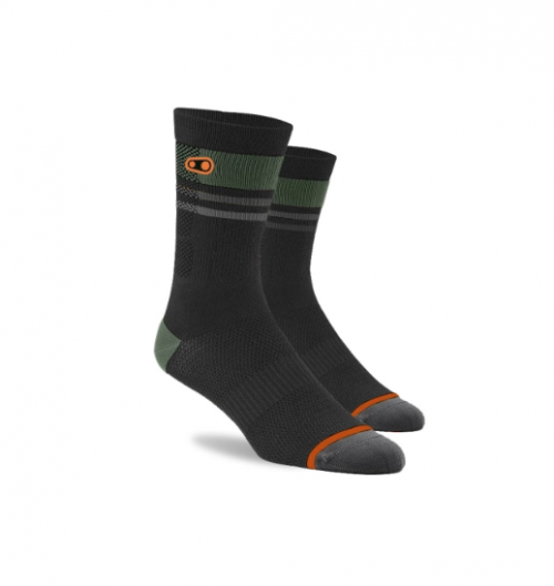 CALCETINES CRANKBROTHERS ICON MTB BLACK / ORANGE / GREEN 