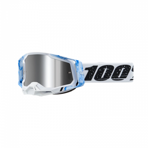 ANTIPARRA 100% RACECRAFT 2 GOGGLE MIXOS - MIRROR SILVER FLASH LENS